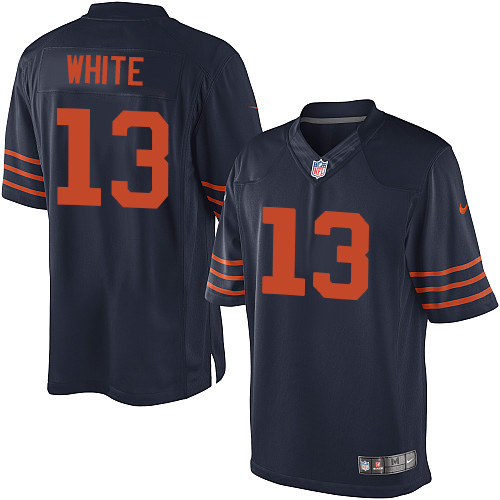 Men's Limited Kevin White Nike Jersey Navy Blue Alternate - #13 1940s Throwback NFL Chicago Bears